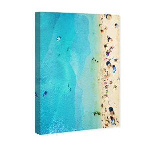 Amazon Brand – Rivet Aerial Turquoise Blue Overhead Photo of Mediterranean Beach, 30" x 45"