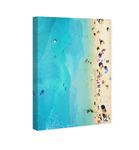 Amazon Brand – Rivet Aerial Turquoise Blue Overhead Photo of Mediterranean Beach, 30" x 45"