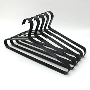 6pack koobay 16.5" black king size aluminum laundry hangers clothes storage coat suit hangers with anti-slip strips