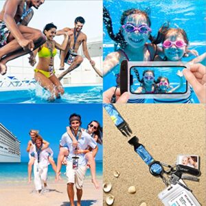 3-PK Waterproof Phone Pouch Phone Dry Bag Case for iPhone 13 12 11 Pro Max XS Max Samsung Galaxy s10 Google Up to 7.0". Cruise Lanyard & Waterproof ID Key Card Holder Clip. Van Gogh Collection