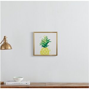 Amazon Brand – Rivet Pineapple Speck Print Wall Art in Gold Wood Frame, 12" x 12"