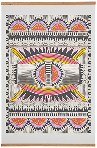 Amazon Brand – Rivet Tribal Multi-Color Art Print with Oak Hanger, 18" x 24"