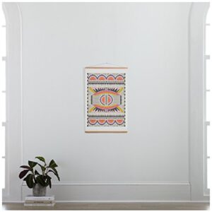 Amazon Brand – Rivet Tribal Multi-Color Art Print with Oak Hanger, 18" x 24"