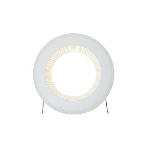 Catalina Lighting 5"-6" Battery Backup Power Supply LED Recessed Ceiling Floodlight Fixture, Emergency Lighting, White