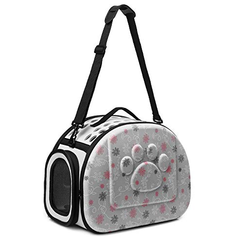 Coraltea EVA Pet Carrier Airline Approved Outdoor Under Seat Travel Medium Size Pets Bag Cats & Dogs Puppy(gray)