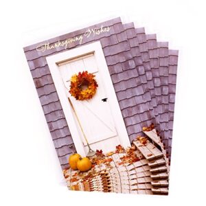 hallmark thanksgiving cards assortment, fall icons (6 cards with envelopes)