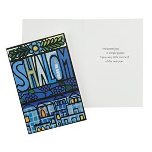 Hallmark Tree of Life Rosh Hashanah Card Assortment, Shalom and L'Chaim (6 cards with Envelopes)