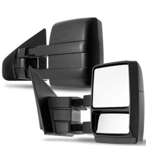 akkon - for 04-14 ford f150 pickup truck extendable towing manual mirrors left + right side pair replacement