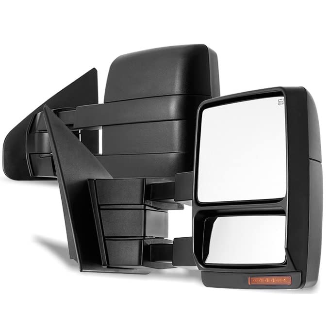 AKKON - For 07-14 F150 F-150 Extendable Towing Power Telescoping Wide Angle Side Mirrors Left + Right Pair