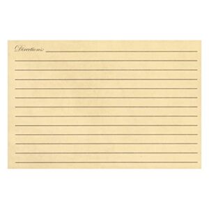 60-Pack Juvale Recipe Cards Double Sided, Bulk Pack Thick Vintage Index Cards 4x6 for Cooking, Baking and Kitchen Organization, Restaurants, Cafes, Diners, Recipes