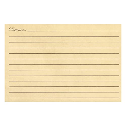 60-Pack Juvale Recipe Cards Double Sided, Bulk Pack Thick Vintage Index Cards 4x6 for Cooking, Baking and Kitchen Organization, Restaurants, Cafes, Diners, Recipes