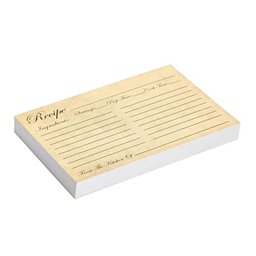 60-Pack Juvale Recipe Cards Double Sided, Bulk Pack Thick Vintage Index Cards 4x6 for Cooking, Baking and Kitchen Organization, Restaurants, Cafes, Diners, Recipes