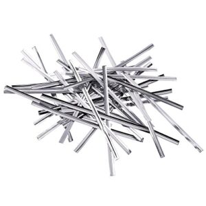 AIRSUNNY - 1000pcs 4" Silver Metallic Twist Ties foil Twist Ties for Cello Bags Treat Bags in Birthday Party Wedding Party