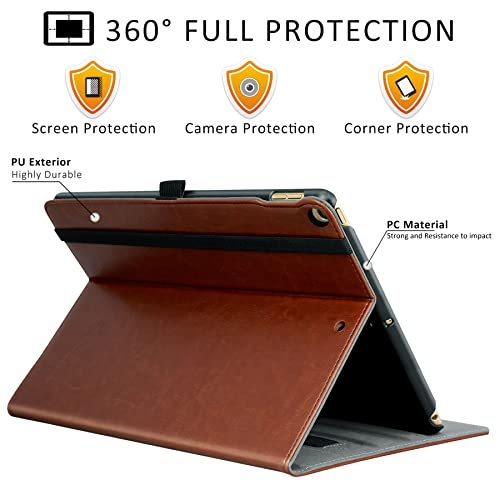 Ztotop Case for iPad Air 3rd Generation 2019/iPad Pro 10.5 Inch 2017, Premium PU Leather Business Folding Stand Folio Cover for iPad Air 3 Gen, Brown