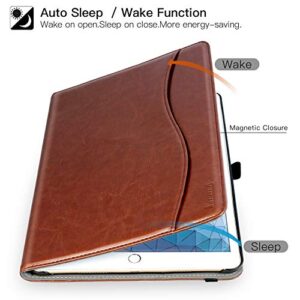 Ztotop Case for iPad Air 3rd Generation 2019/iPad Pro 10.5 Inch 2017, Premium PU Leather Business Folding Stand Folio Cover for iPad Air 3 Gen, Brown