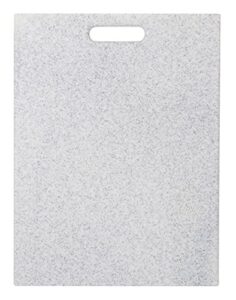 ecosmart polycoco cutting board, light gray, 12" by 16", recycled plastic and coconut shell, made in the usa by architec