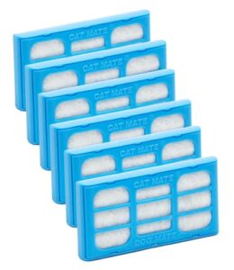 cat mate 6-pack replacement fountain filter cartridges (compatible with all cat mate / dog mate fountains)