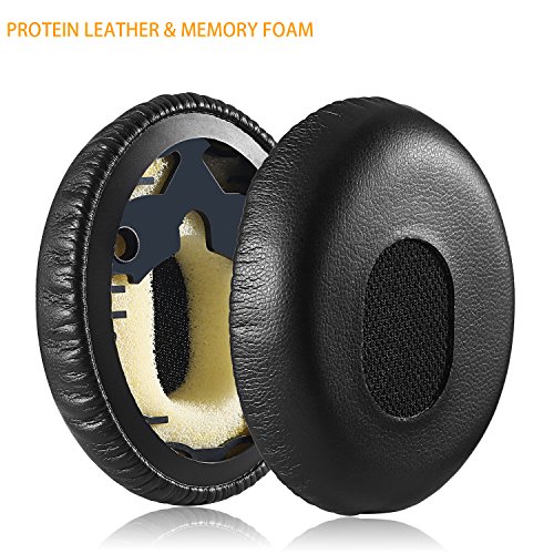 QC3 Earpads, JARMOR Replacement Memory Foam Ear Cushion Cover Kit for Bose QuietComfort 3, On Ear, OE1 Headphones ONLY, Black