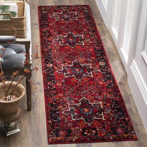safavieh vintage hamadan collection accent rug - 2'3" x 4', red & multi, oriental persian design, non-shedding & easy care, ideal for high traffic areas in entryway, living room, bedroom (vth211a)