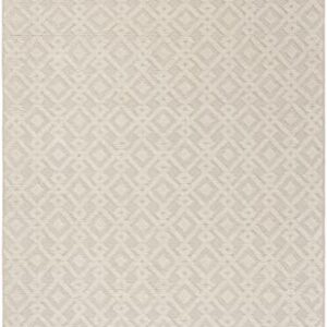 SAFAVIEH Vermont Collection Area Rug - 9' x 12', Ivory, Handmade Wool & Cotton, Ideal for High Traffic Areas in Living Room, Bedroom (VRM102A)