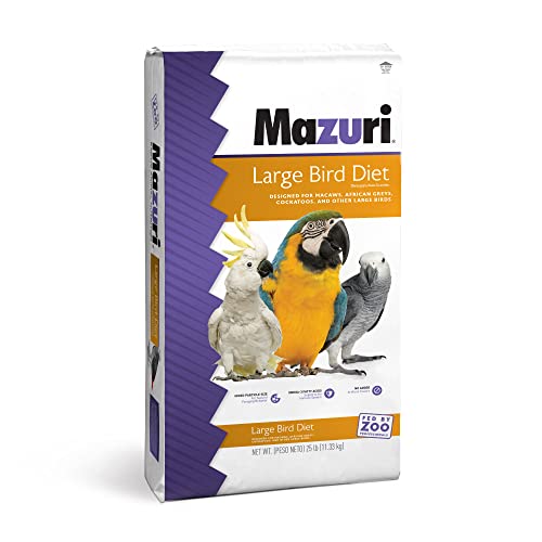 Mazuri | Nutritionally Complete Large Bird Food | 25 Pound (25 lb.) Bag