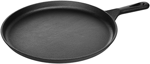 Amazon Basics Pre-Seasoned Cast Iron 5-Piece Kitchen Cookware Set, Pots and Pans, Black, 14.17 x 12.2 x 10.63 in