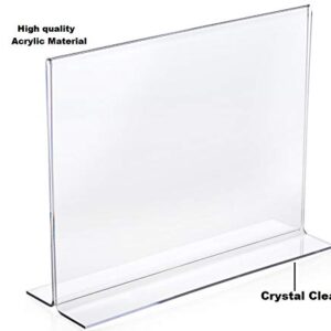 1InTheOffice Acrylic Stand-Up Horizontal Sign Holder 8.5x11"6 Pack"