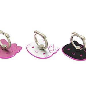 CellDesigns Kitty Cell Phone Ring Grip Stand Holder Car Mounts (Black, Pink, Silver/ Pink Rim)