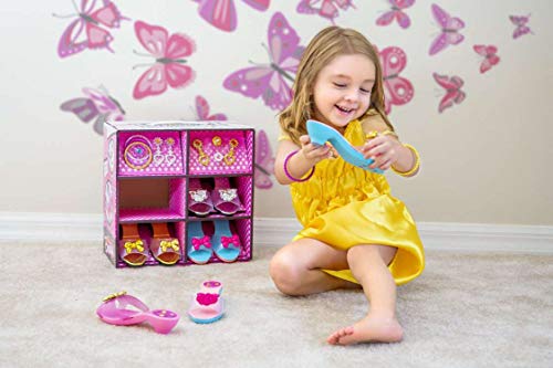 fash n kolor Princess Dress Up and Pretend Play Princess Shoes Collection Set, Princess Tiara and Jewelry for little girls, 12 Pcs Princess Toys and Accessories - Ages For 3,4,5,6 Years and Plus