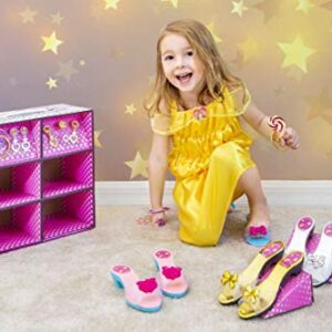 fash n kolor Princess Dress Up and Pretend Play Princess Shoes Collection Set, Princess Tiara and Jewelry for little girls, 12 Pcs Princess Toys and Accessories - Ages For 3,4,5,6 Years and Plus