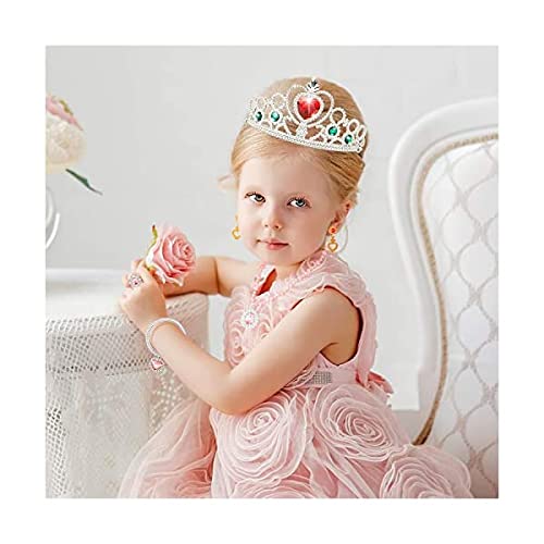 fash n kolor Princess Dress Up and Pretend Play Princess Shoes Collection Set, Princess Tiara and Jewelry for little girls, 12 Pcs Princess Toys and Accessories - Ages For 3,4,5,6 Years and Plus