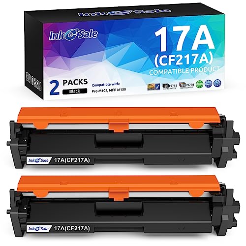 INK E-SALE Compatible Toner Cartridge Replacement for HP 17A CF217A Toner Cartridges for use with HP Pro MFP M130fw M130nw M130fn M130a HP Pro M102w M102a M130 M102 Printer 2-Pack