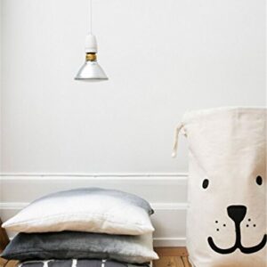 Cuteboom Canvas Laundry bag Household Drawstring Organizers Space Saver Container Storage Sorting Bags (Smiling Dog)