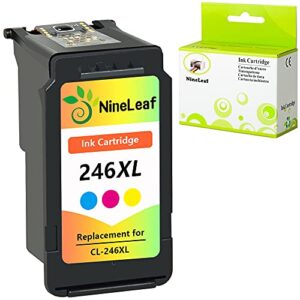 nineleaf remanufactured ink cartridge replacement for canon cl-246xl 246xl cl-244 compatible with pixma mx492 mx490 mg2920 mg2922 mg2420 mg2520 ip2820 printer (tri-color,1 pack)