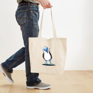 CafePress Blue Footed Booby Tote Bag Natural Canvas Tote Bag, Reusable Shopping Bag
