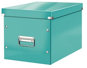 leitz large storage cube, ice blue, click and store range, 61080051