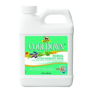 absorbine cooldown herbal after workout rinse, 12 herbs & essential oils, soap-free formula, concentrate makes 32 gallons