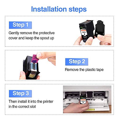 NineLeaf Remanufactured Ink Cartridge Compatible for Canon PG-240XL CL-241XL with Ink Level Display for PIXMA MG2120 MG2220 MG3120 MG3122 MG3220 (1 Black, 1 Color)