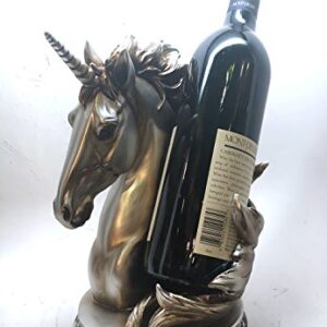 Pacific Giftware Mystical Unicorn Wine Bottle Holder Decorative Display Stand Fantasy Bar Decor 10.25 Inches Tall