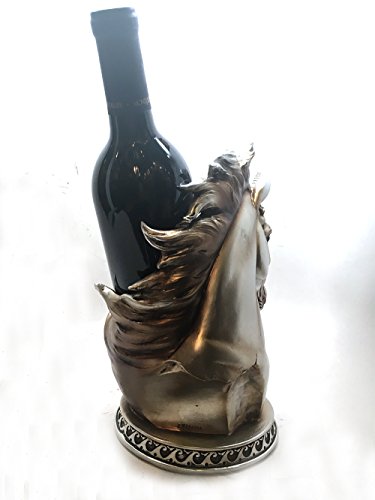 Pacific Giftware Mystical Unicorn Wine Bottle Holder Decorative Display Stand Fantasy Bar Decor 10.25 Inches Tall