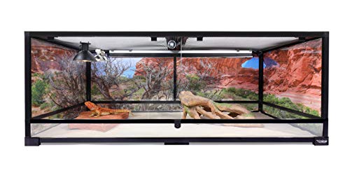 Reptile Habitat Background; Double Arch with Tree, for 36Lx18Wx24H Terrarium, 3-Sided Wraparound