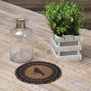 VHC Brands Primitive Tabletop & Kitchen-Heritage Farms Tan Crow Jute Trivet