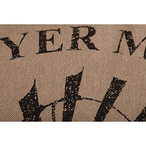 VHC Brands Farmhouse Pillows & Throws-Sawyer Mill Tan 18" x 18" Pillow, 18x18, Windmill Charcoal