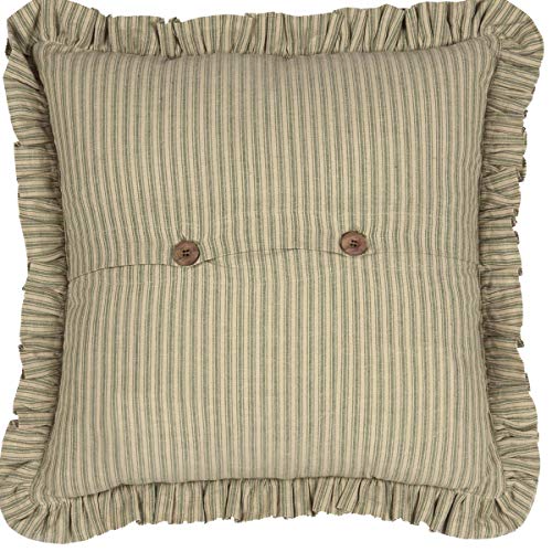VHC Brands 34626 Classic Country Farmhouse Pillows & Throws-Prairie Winds Red Patchwork 18" x 18"