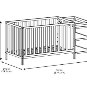 Storkcraft Pacific 4-in-1 Convertible Crib and Changer, Espresso Easily Converts to Toddler Bed, Day Bed or Full Bed, 3 Position Adjustable Height Mattress