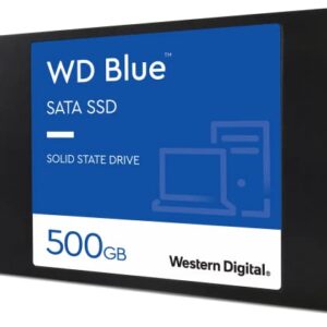 Western Digital 500GB WD Blue 3D NAND Internal PC SSD - SATA III 6 Gb/s, 2.5"/7mm, Up to 560 MB/s - WDS500G2B0A, Solid State Drive