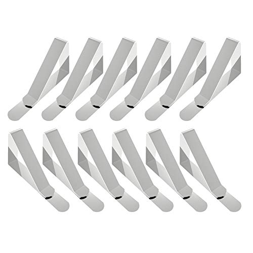 Alamic Tablecloth Clips, Picnic Table Clips, Table Cloth Cover Clamp for Picnic Tables Stainless Steel Picnic Table Cloth Holders Table Cover Clips Clamps - 12 Pack