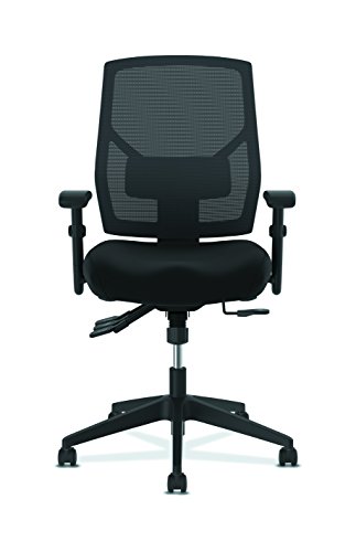 HON Crio High-Back Task Chair -Mesh Back Computer Chair with Asynchronous Control for Office Desk, in Black (HVL582)