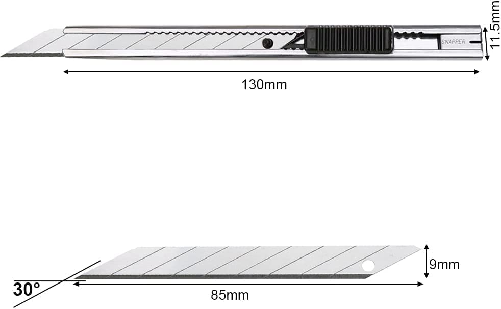 Gebildet 2pcs 9mm Utility Knife with 20pcs Replaceable Blades -Auto Vinyl Cutting Knife Tint Film Hand Tools