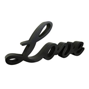 cvhomedeco. black wooden words sign free standing love desk/shelf/home wall/office decoration art, 10-1/4 x 4-1/2 x 1 inch